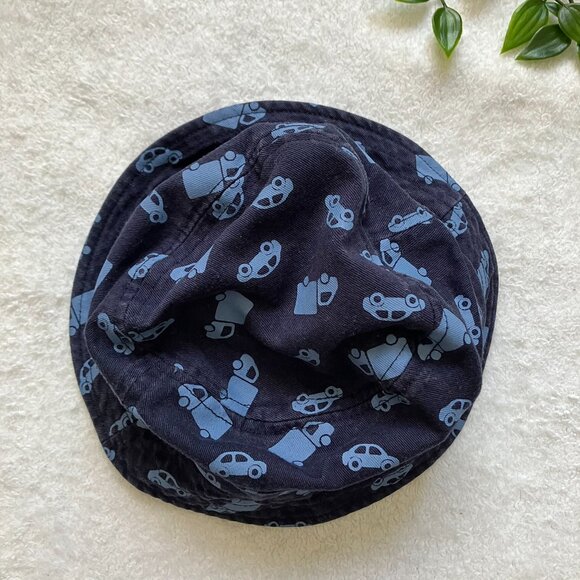 Joe Fresh Baby Sunhat 0-12M | Navy Vehicle Print EUC - Picture 4 of 8